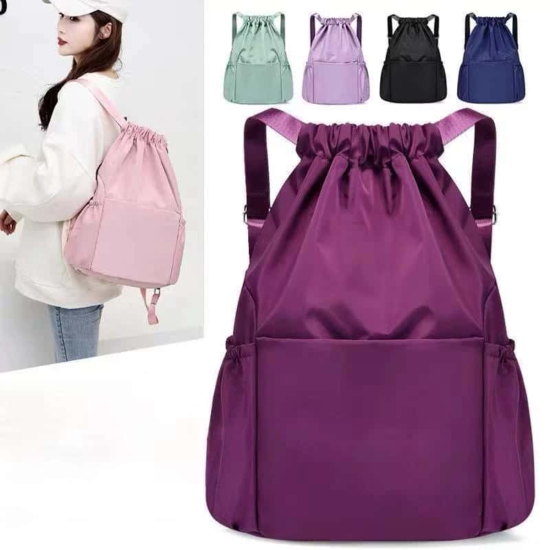 Bolsa Mochila Saco Modelo Liso Para Academia E Passeios Material Impermeável Resistente Unissex, imagem 1 de 1