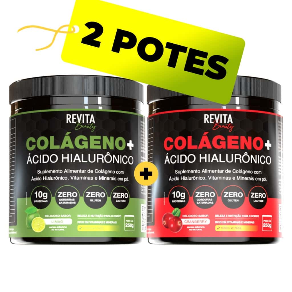 Colágeno com Ácido Hialurônico | Sabor CRANBERRY e LIMÃO  Zero Açúcar e Verisol - Envio Rápido, imagem 1 de 1