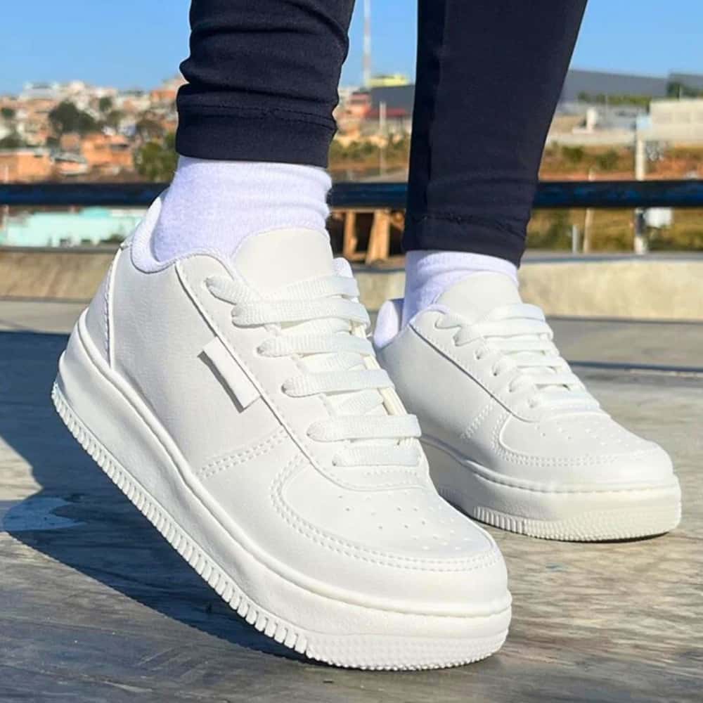 Tênis Casual Branco Feminino Masculino Conforto Premium Academia Original, imagem 1 de 1