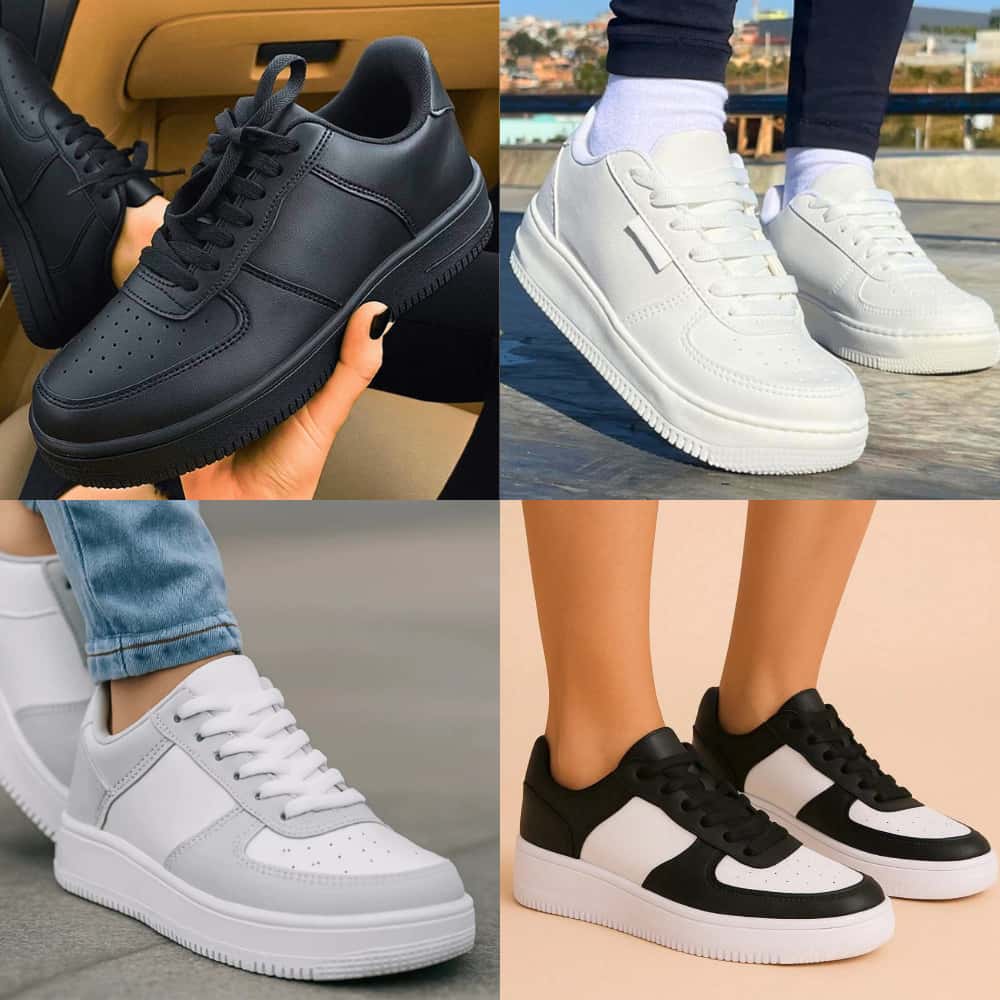 Tênis Casual Feminino Premium Branco Plataforma Academia Conforto Macio, imagem 1 de 1