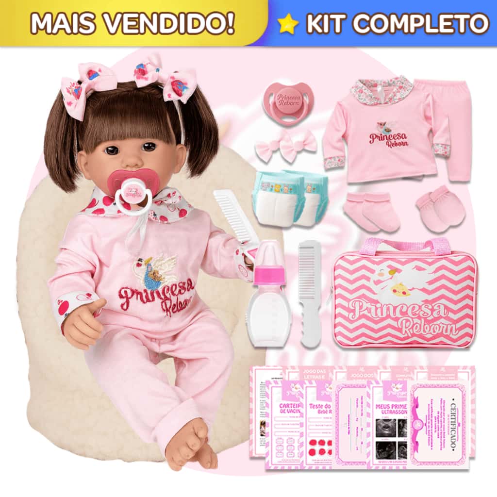 Bebê Reborn 100% Silicone Realista Boneca Barata Completa, imagem 1 de 1