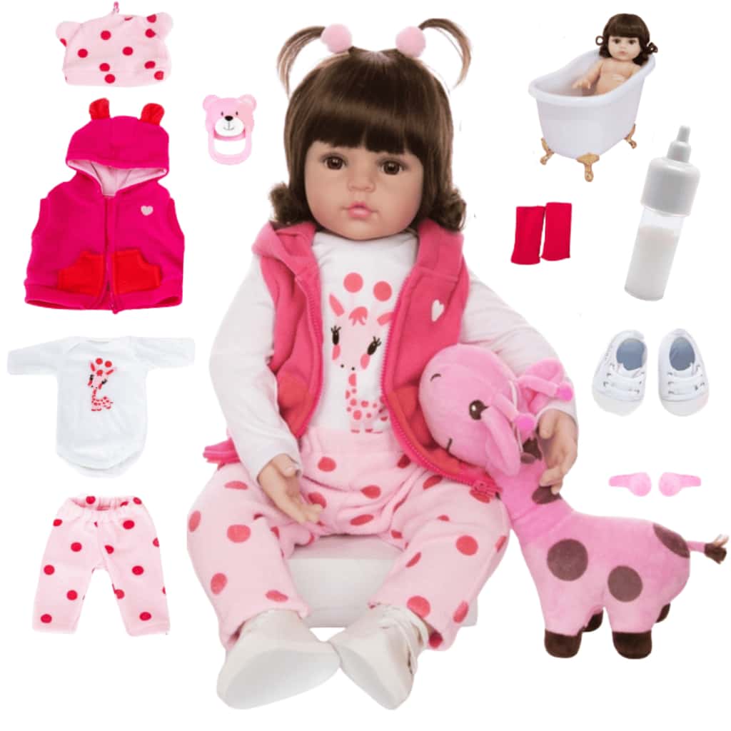 Bebê Reborn Boneca Realista Girafinha Luxo Em Silicone Pode Dar Banho Envio Imediato, imagem 1 de 1