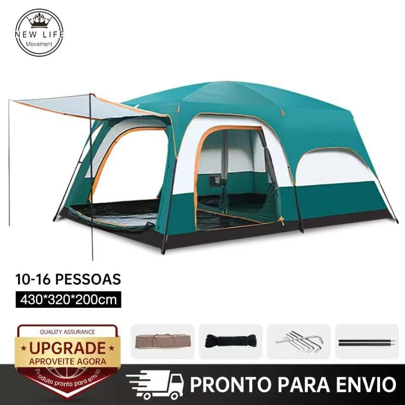 Barraca Camping Acampamento Luxe 3-6 Pessoas / 9-12 Pessoas / 10-16 Pessoas Tenda Familiar Grande Com Varanda, imagem 1 de 1