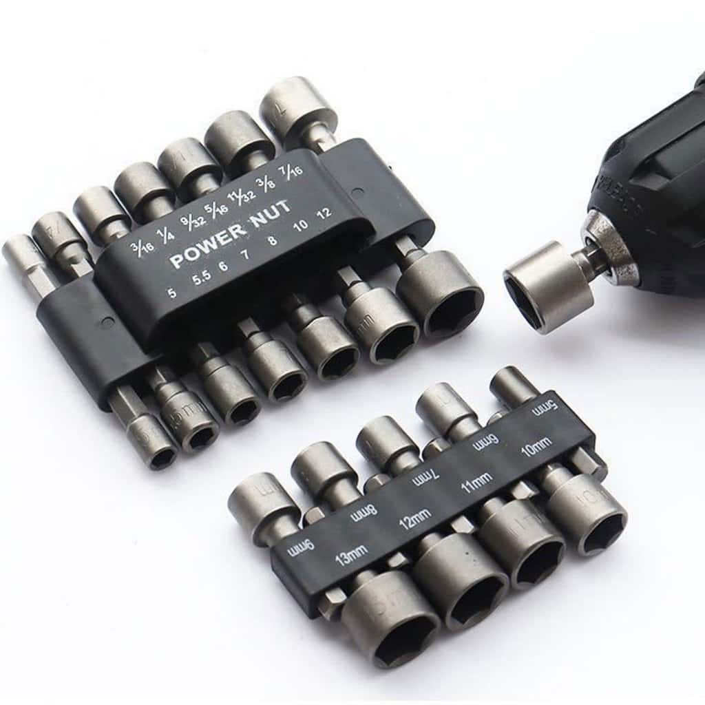9/14pecas jogo de Bits soquete para parafusadeira 5 A 13mm kit de bits sextavado, imagem 1 de 1