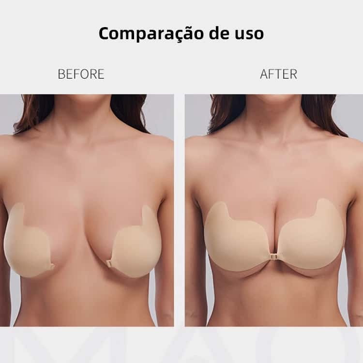 Adesivo de Silicone para Peito em Forma de Manga - Auto-Adesivo Invisível, Levanta Pétalas Sem Alças, imagem 1 de 1