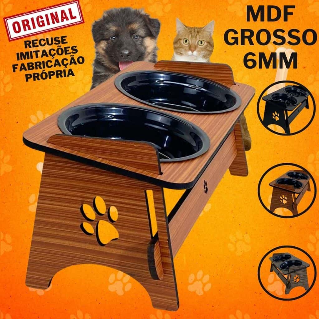 Comedouro  Bebedouro  Pet Suspenso Para Cães e Gatos Elevado Com TAMPAS, imagem 1 de 1
