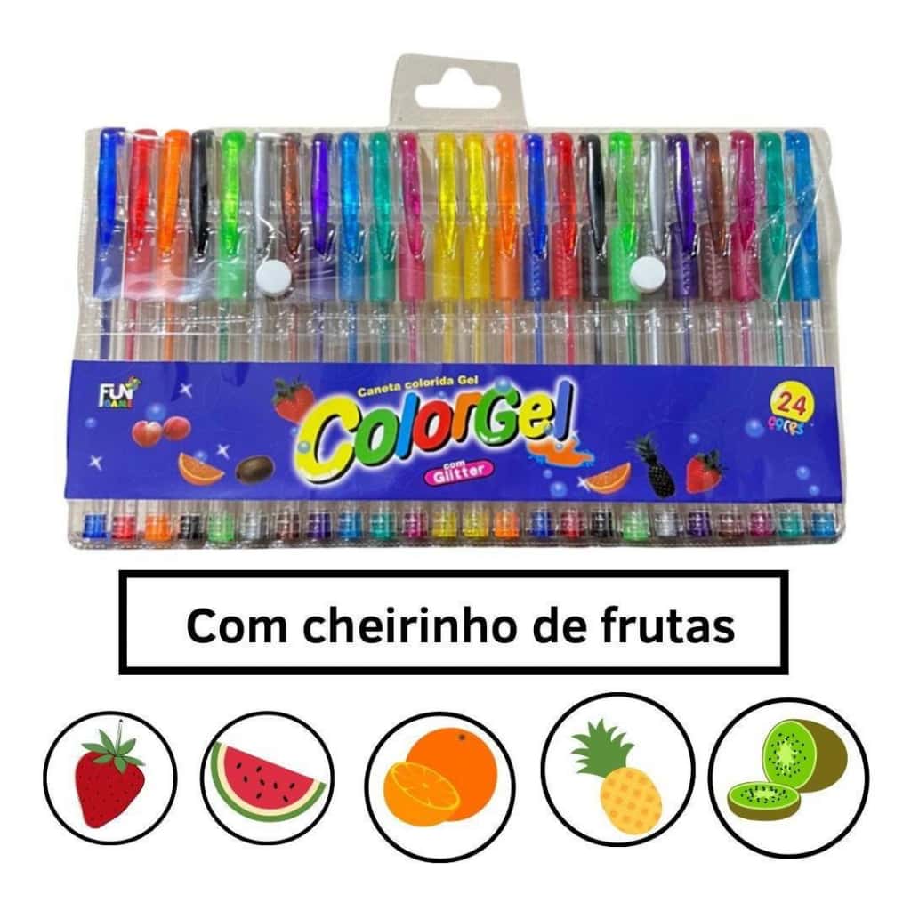 KIT 6/10/12/24 Caneta Gel Colorgel Canetinhas Coloridas Perfumadas, imagem 1 de 1
