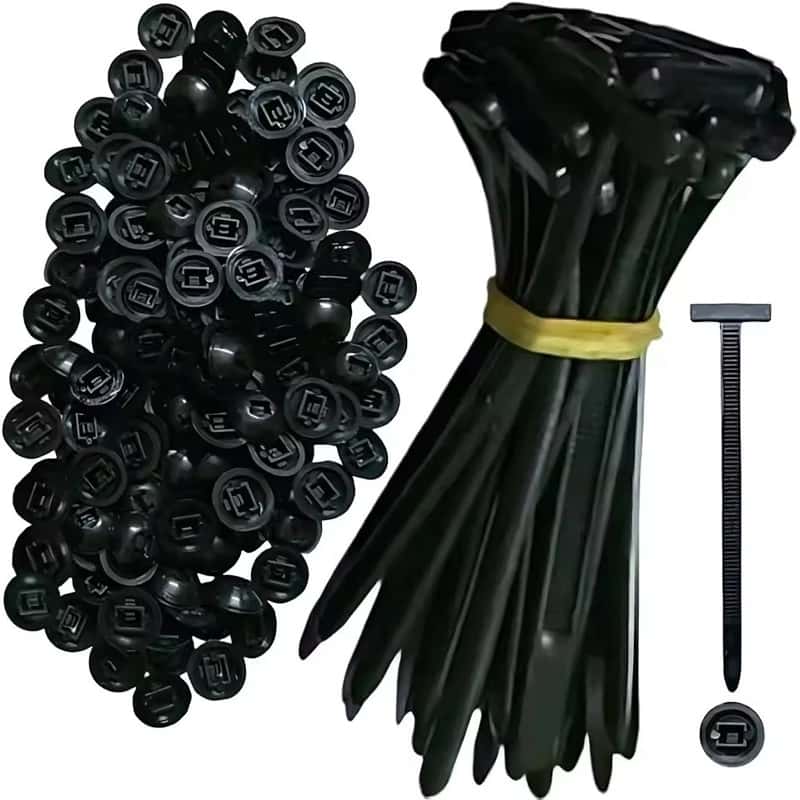 Kit 100/50/20/10Unidades Abraçadeira Nylon Enforca Gato Fivela Cinta Plástica Tipo T Universal Travamento Automático Car, imagem 1 de 1