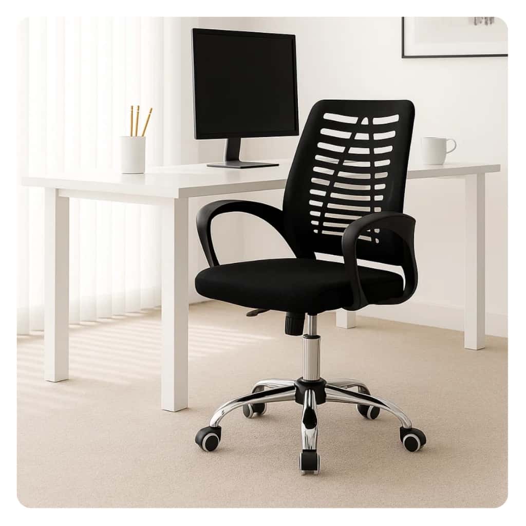 Cadeira Escritório Ergonômica Encosto Tela Mesh Giratória Preta, imagem 1 de 1