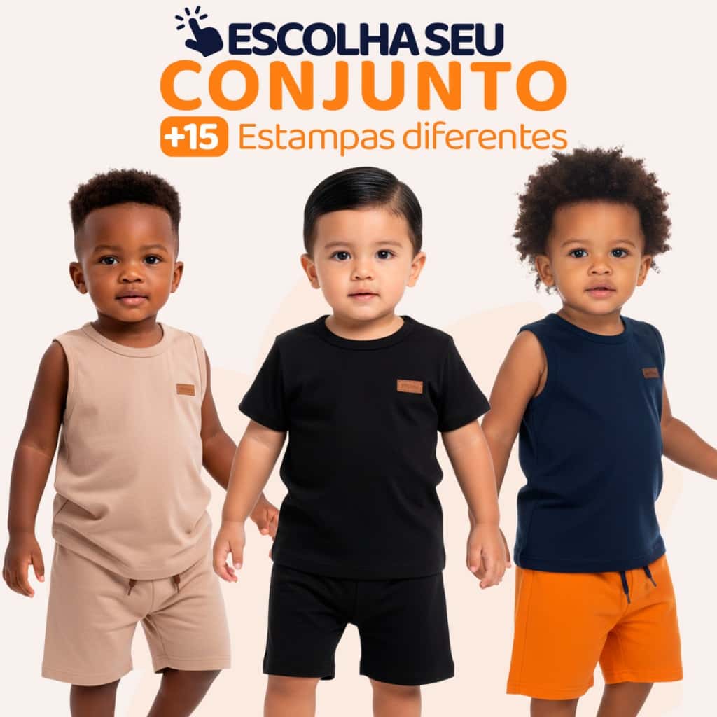 Conjunto de Bebê Menino Liso Masculino Roupa de Bebê Menino Básico Minimalista Roupa Conjuntinho infantil Masculino l05, imagem 1 de 1