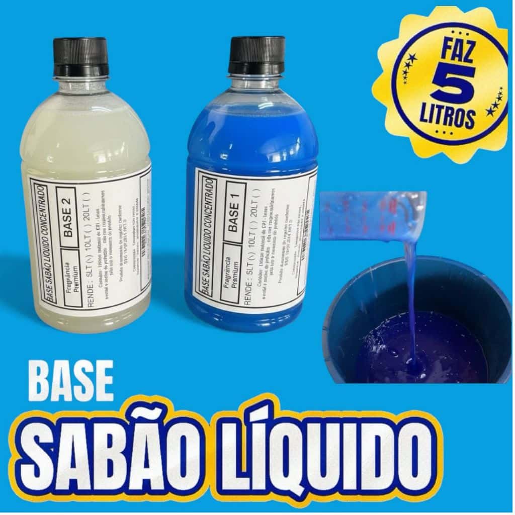 Base Para Sabão Líquido Lava-Roupas Rende 5 Litros Fácil de Fazer, imagem 1 de 1