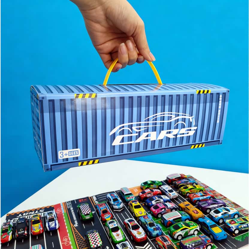🎁 Super Kit 48 Carrinhos de Fricção + Pista 🚗 | Presente para Menino | Container Colecionável🎄, imagem 1 de 1