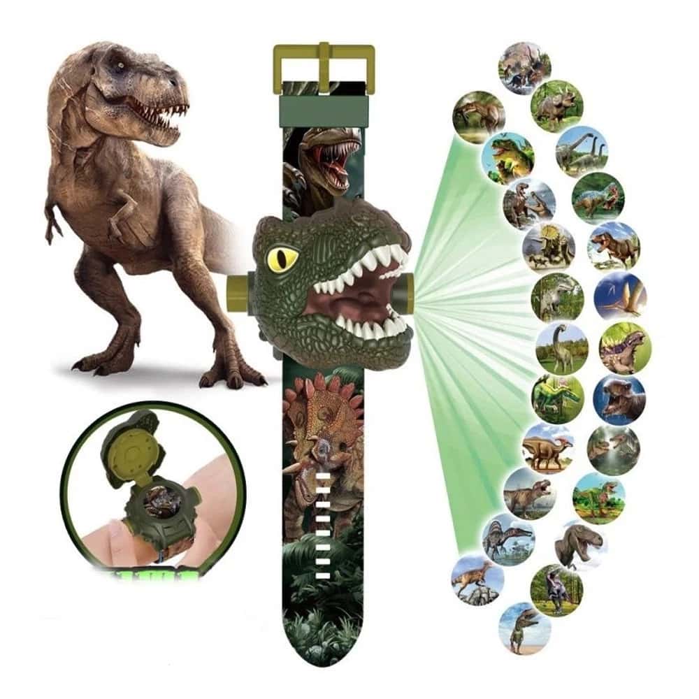 Relógio Infantil Digital 24 Imagens Dinossauro Luzes Projetor 3D Criança Brinquedo, imagem 1 de 1