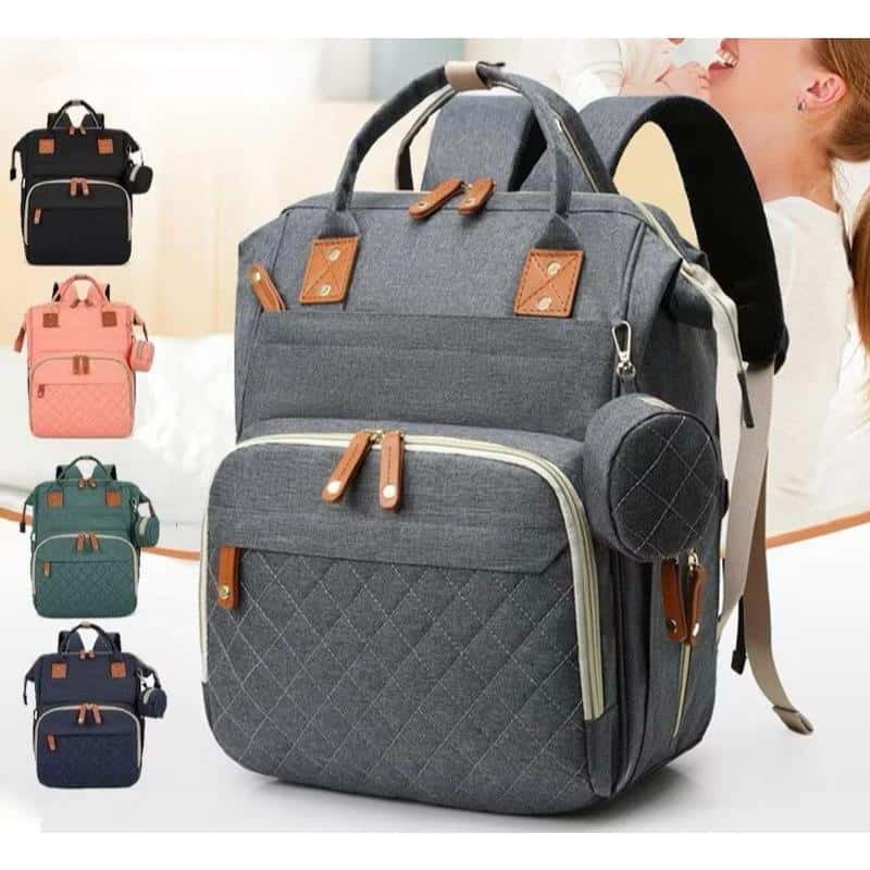 Mochila Bolsa Maternidade Mamãe Bebê Impermeável Porta mamadeira Fralda Menina Menino luna hyq, imagem 1 de 1