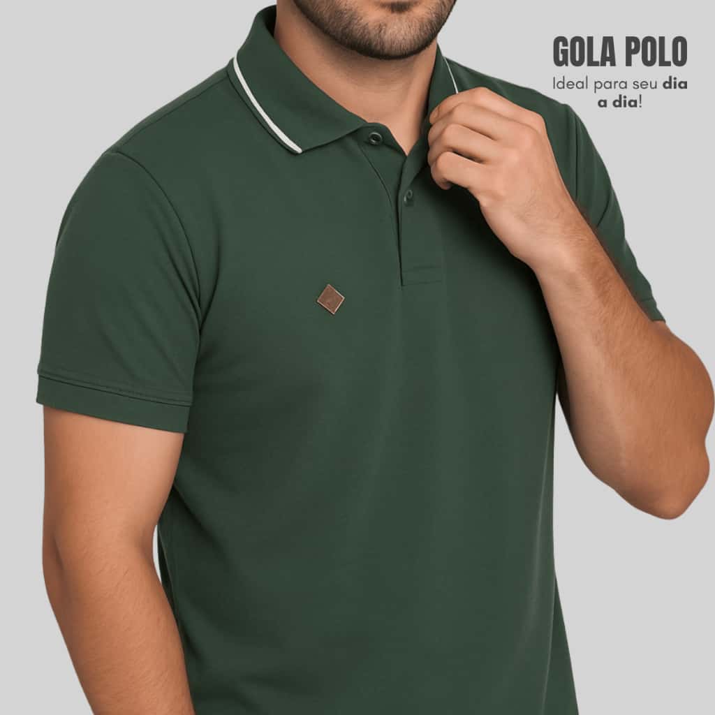 Camisa Polo Masculina Básica Algodão Premium Alta Qualidade Conforto Estilo Casual Dia a Dia, imagem 1 de 1