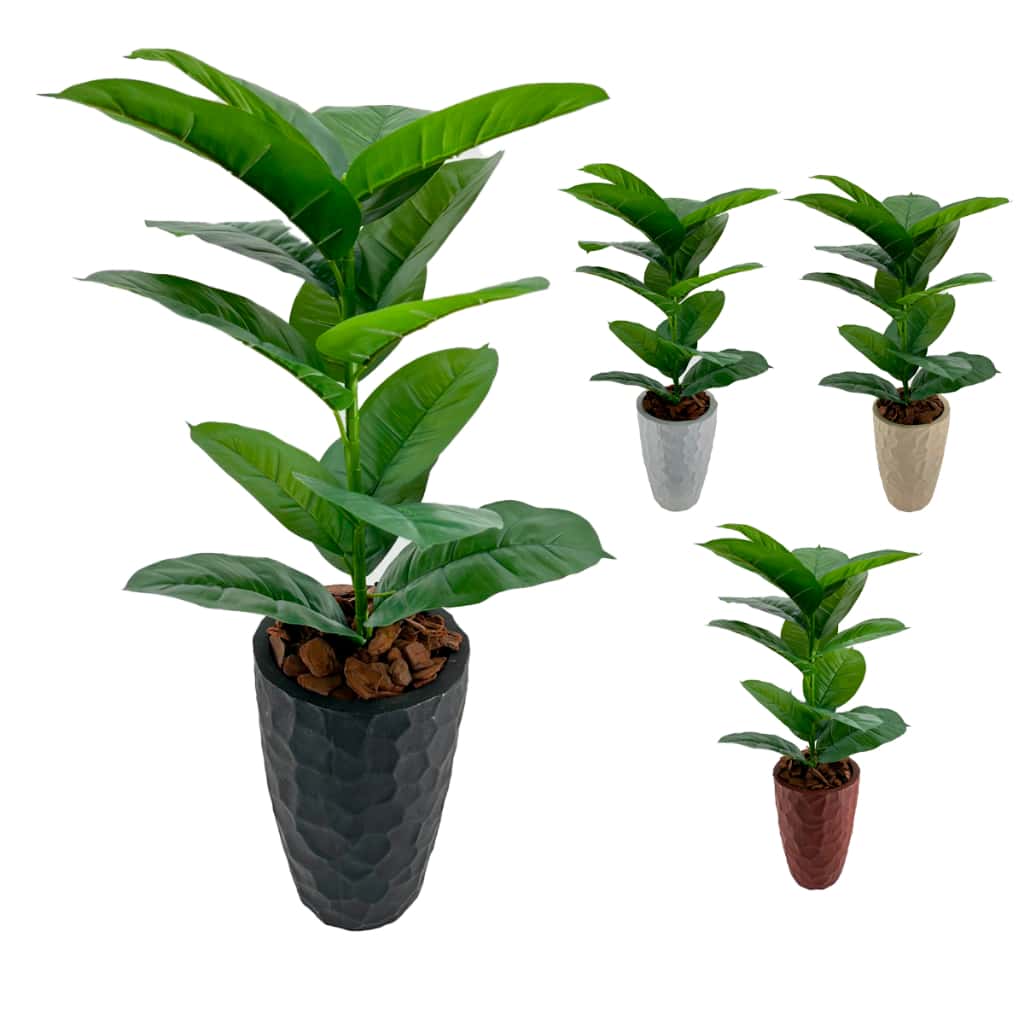 Vaso Polietileno + Planta Artificial Jiboia Follhas Grande Decoracao Jardim, imagem 1 de 1