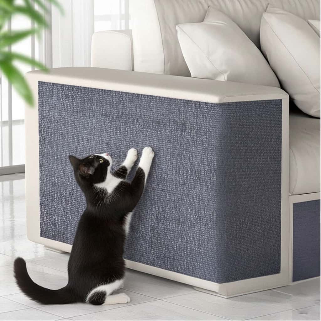 Carpete Adesivado Arranhador Premium para Gatos Protetor de Sofá e Cama Box - Alta Qualidade, imagem 1 de 1