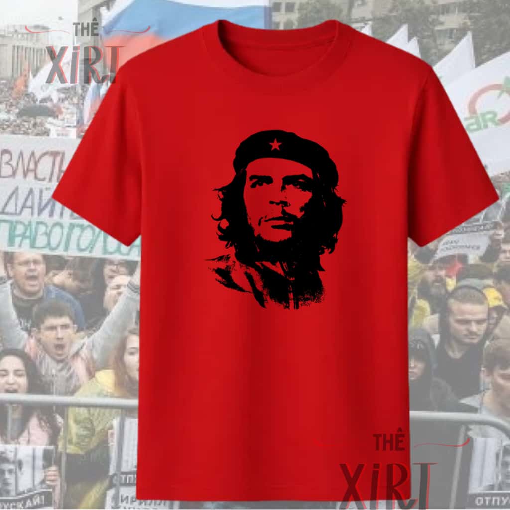 Camiseta Che Guevara Revolução 100% algodao vermelha de coração, imagem 1 de 1