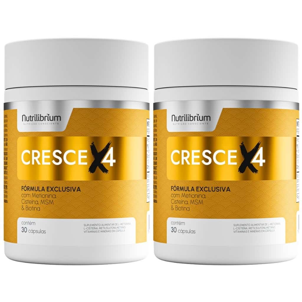 Kit 2x Cresce X4 Total 60 Cápsulas - 2 Meses Nutrilibrium, imagem 1 de 1