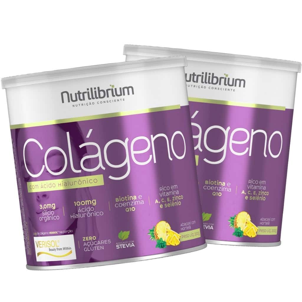 Kit 2x Colágeno Verisol Com Ácido Hialurônico 200g Nutrilibrium, imagem 1 de 1