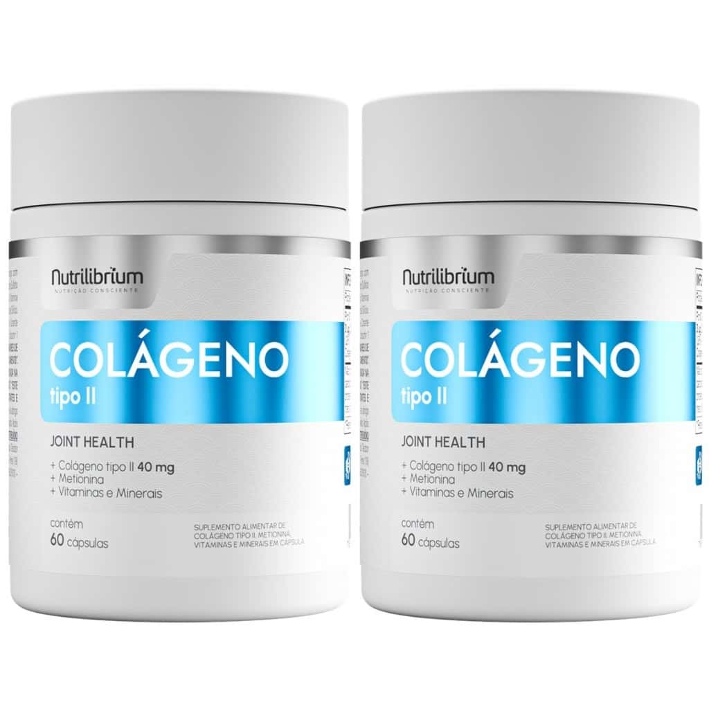 Kit 2x Colágeno Tipo 2 Premium 120 Cápsulas Com Metionina Selênio Nutrilibrium, imagem 1 de 1
