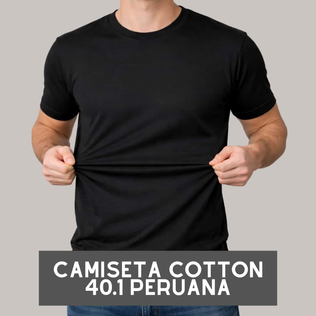 Camiseta Cotton 40.1 Peruana Algodão Elastano Masculino Lisa Premium, imagem 1 de 1