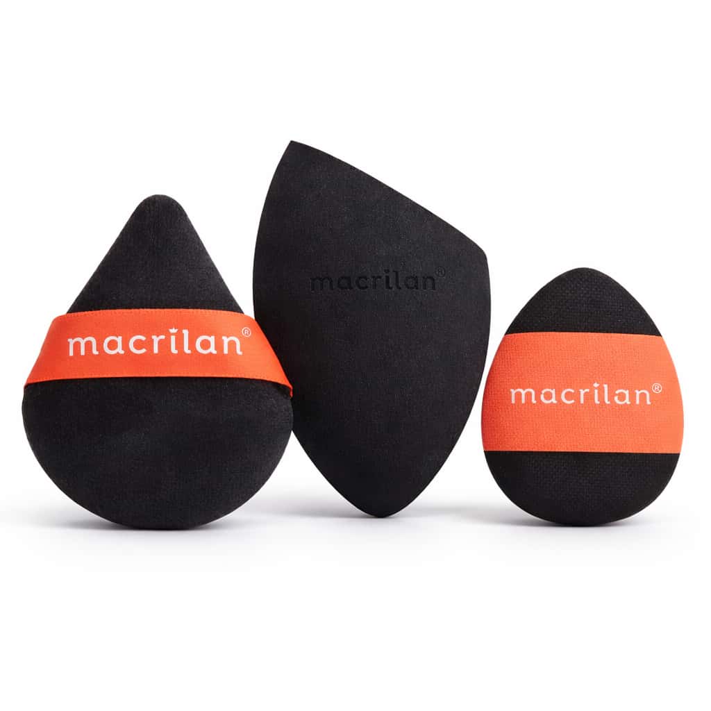 Trio Esponjas Maquiagem Macrilan EP26 Para Base Pó e Corretivo Preta, imagem 1 de 1