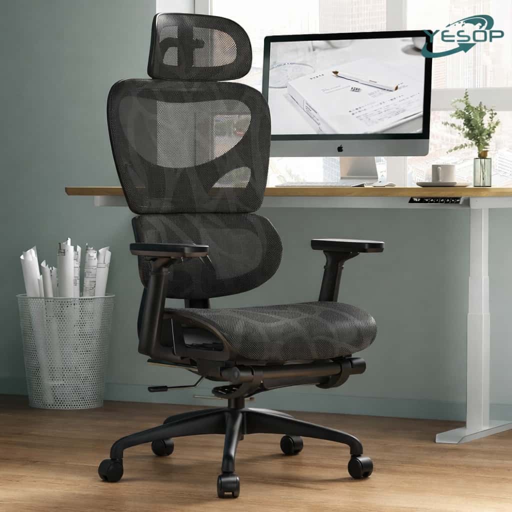 YESOP Cadeira Ergonômica Escritório Gamer Estudo Assento Zero Gravity Capacidade 150kg Cor Preto, imagem 1 de 1