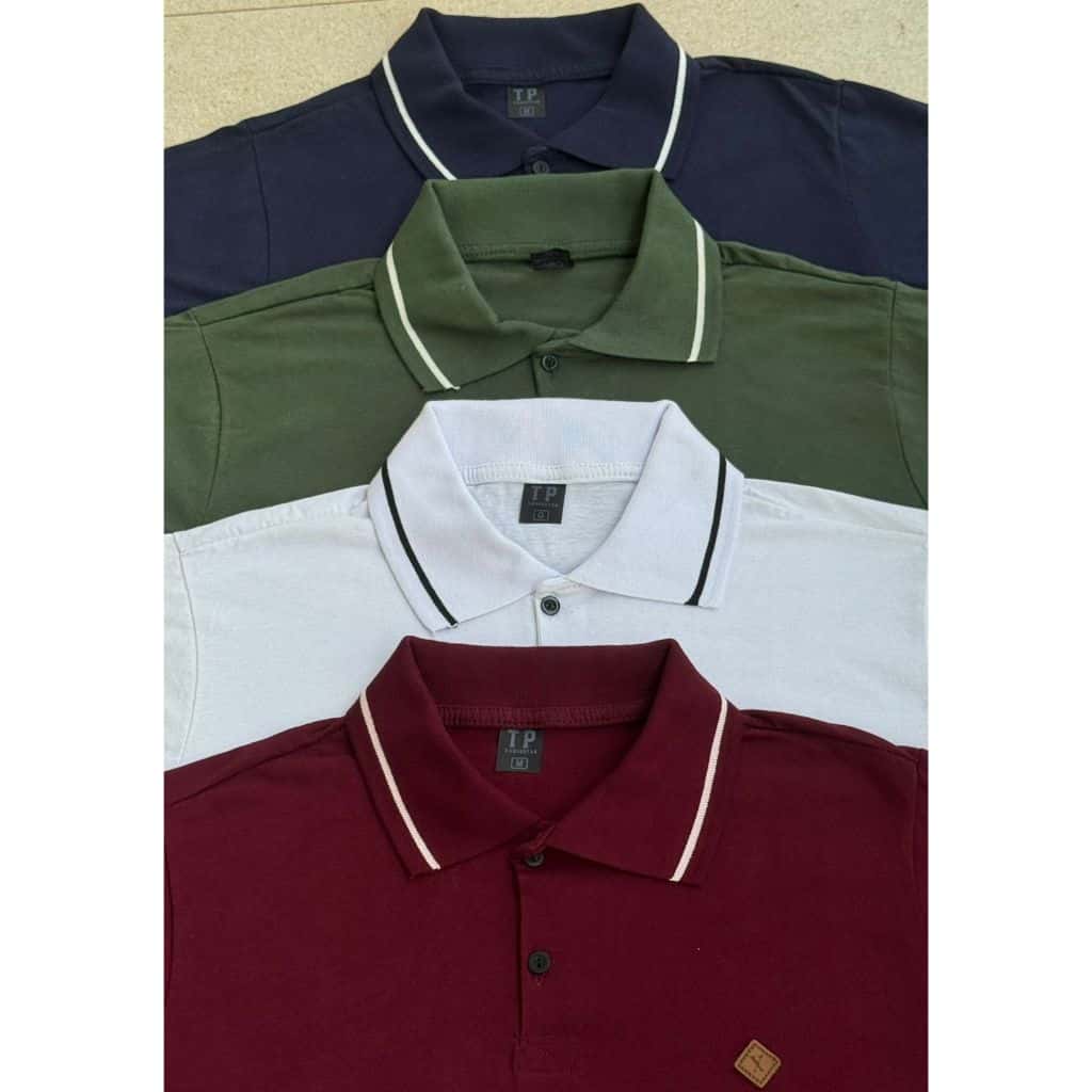 Kit 4 Camisetas Masculinas Gola Polo Basica 100% Algodão Para Homem, imagem 1 de 1