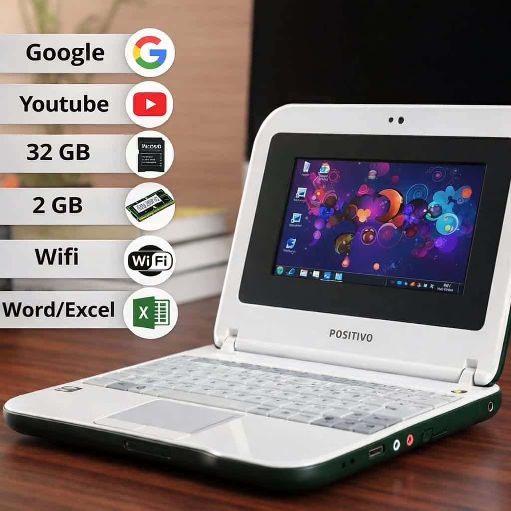 Netbook Positivo Novinho 2GB RAM, imagem 1 de 1