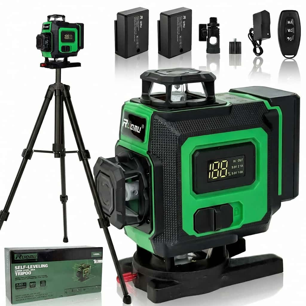 Nivel A Laser Profissional com Tripé 16 Linha Verde 30M Recarregável, imagem 1 de 1
