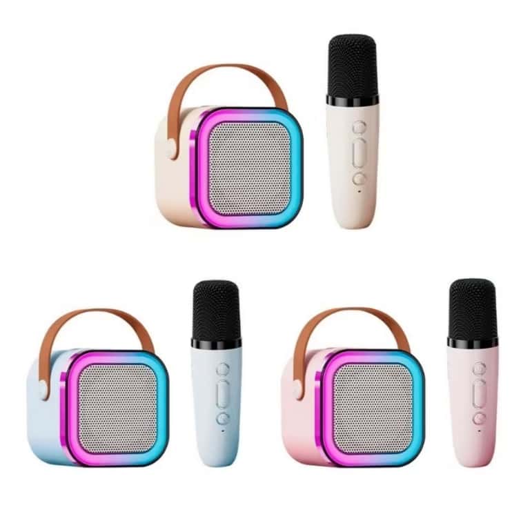 10PCS: K12 Caixa de som sem fio com microfone Karaokê, Mini Alto-falante Bluetooth portátil de Karaoke com 1  Microfo, imagem 1 de 1