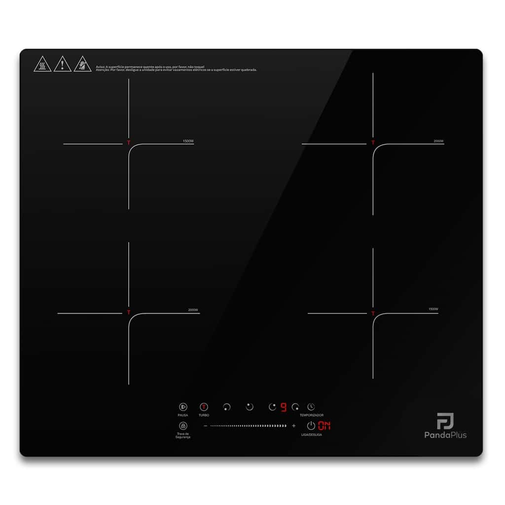 Cooktop Indução 4 Bocas 7000W Preto 220V Painel Touch Embutir Mesa Vitrocerâmica  Panda Plus, imagem 1 de 1