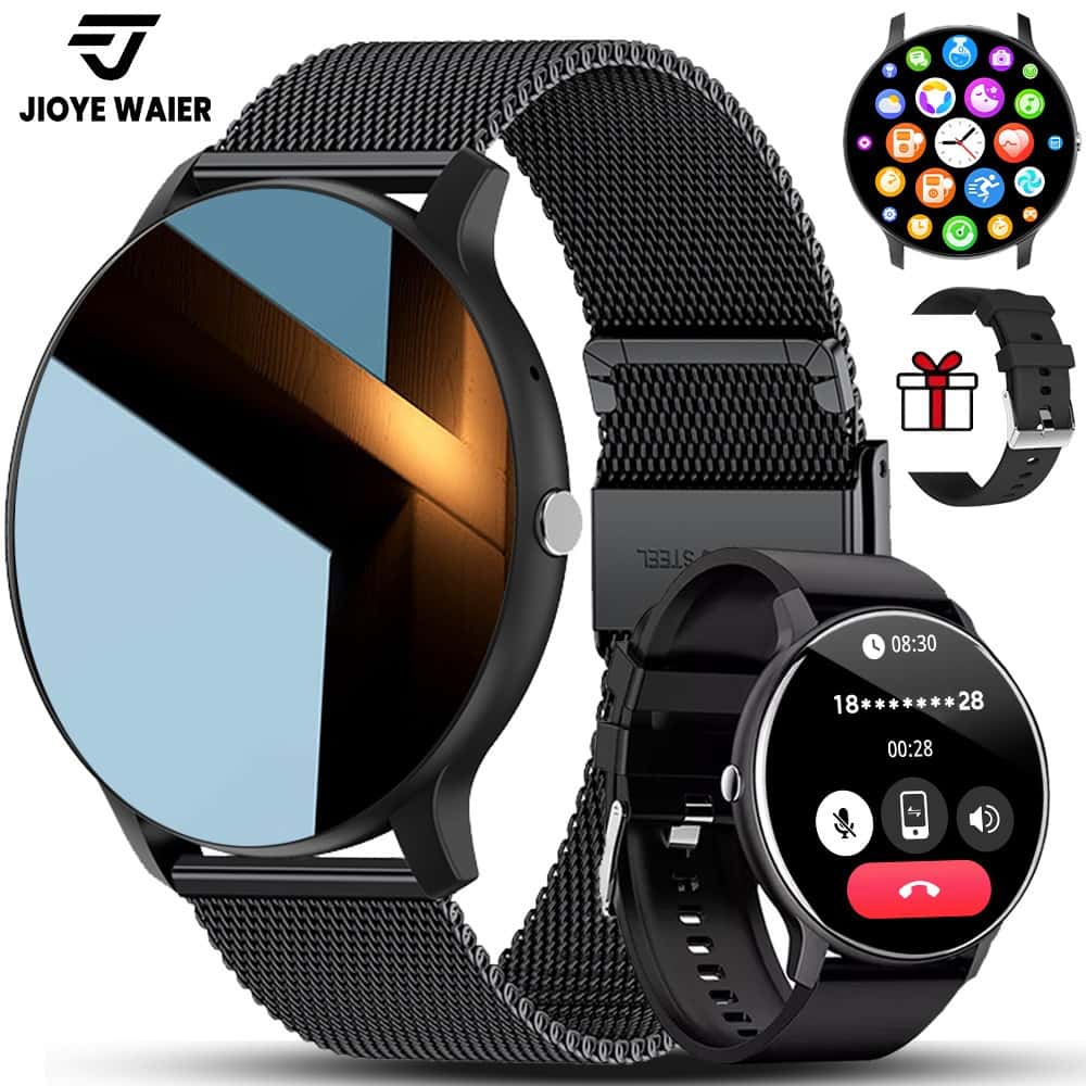 JIOYE Smartwatch Relogio Chamada Bluetooth à Prova d'Água Fitness Esporte Relógio Smartwatch Redondo, imagem 1 de 1
