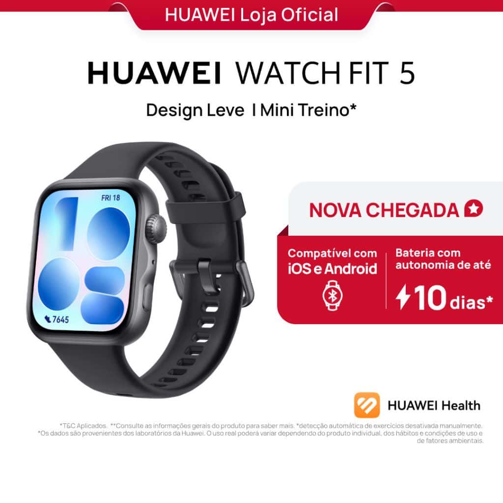 HUAWEI WATCH FIT 5 | Smartwatch Watch | 182" AMOLED Lightweight Design | Mini Workout | 64 GB | GPS, imagem 1 de 1