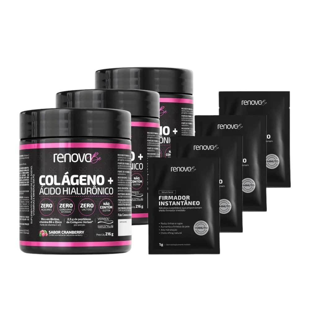 Kit 3 Colágenos Renova Be +  Sachês Sérum Firmador, imagem 1 de 1