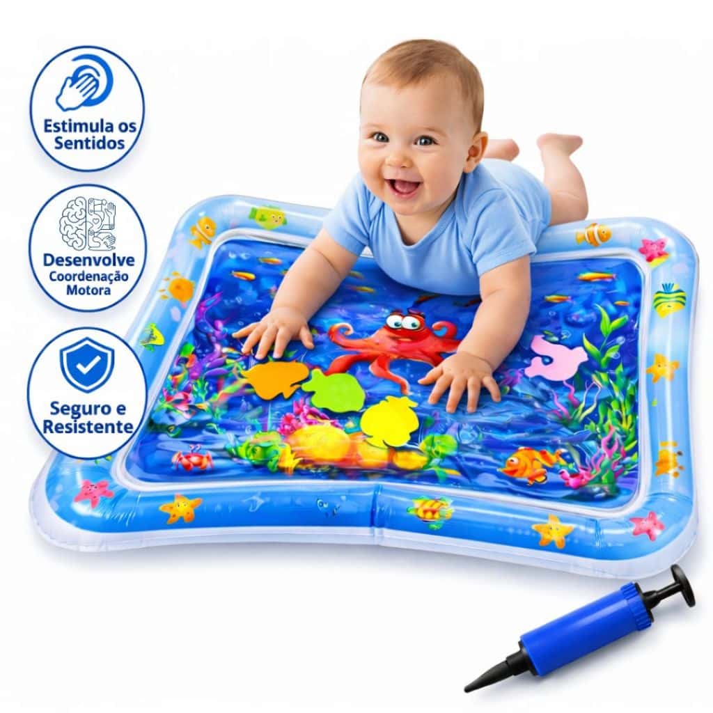 Tapete Infantil de Água Inflável para Bebê Sensorial Coordenação Motora Brinquedo Educativo, imagem 1 de 1