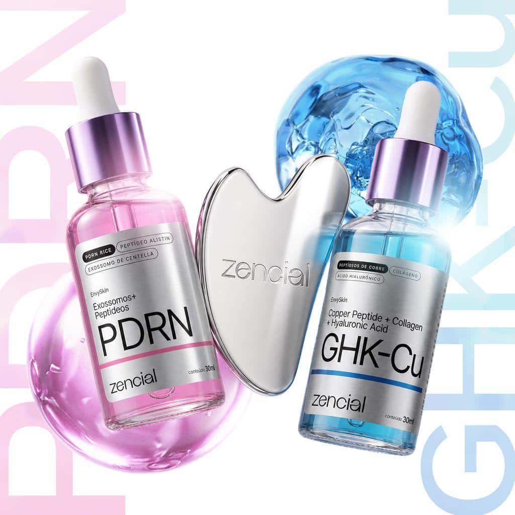 Sérum GHK-Cu + PDRN + Gua Sha de Brinde - Zencial Envy Skin Peptídeo Colageno e Exossomos para Cuidado Facial, imagem 1 de 1