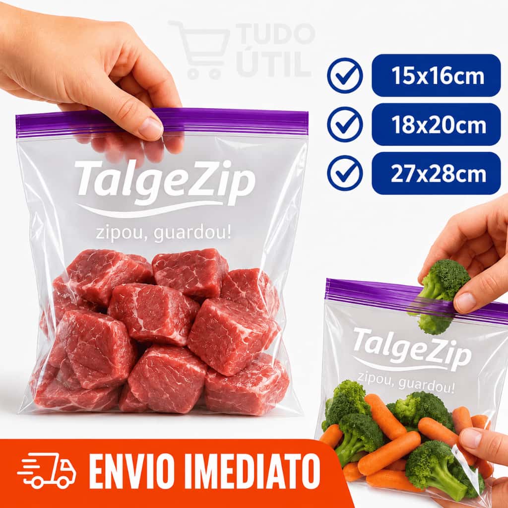 Saco Zip Freezer e Microondas Fecho Duplo Talge, imagem 1 de 1