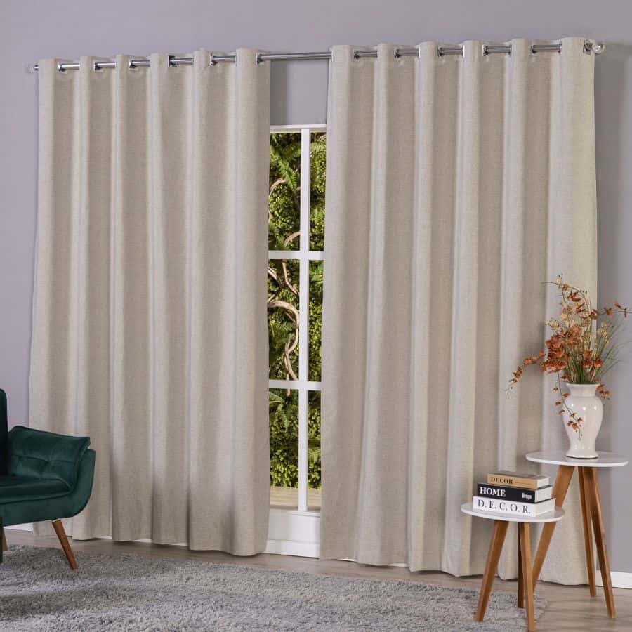 Cortina 100% Blackout Linho 4,00 x 2,30/2,50/2,80 Para Sala e Quarto Premium, imagem 1 de 1