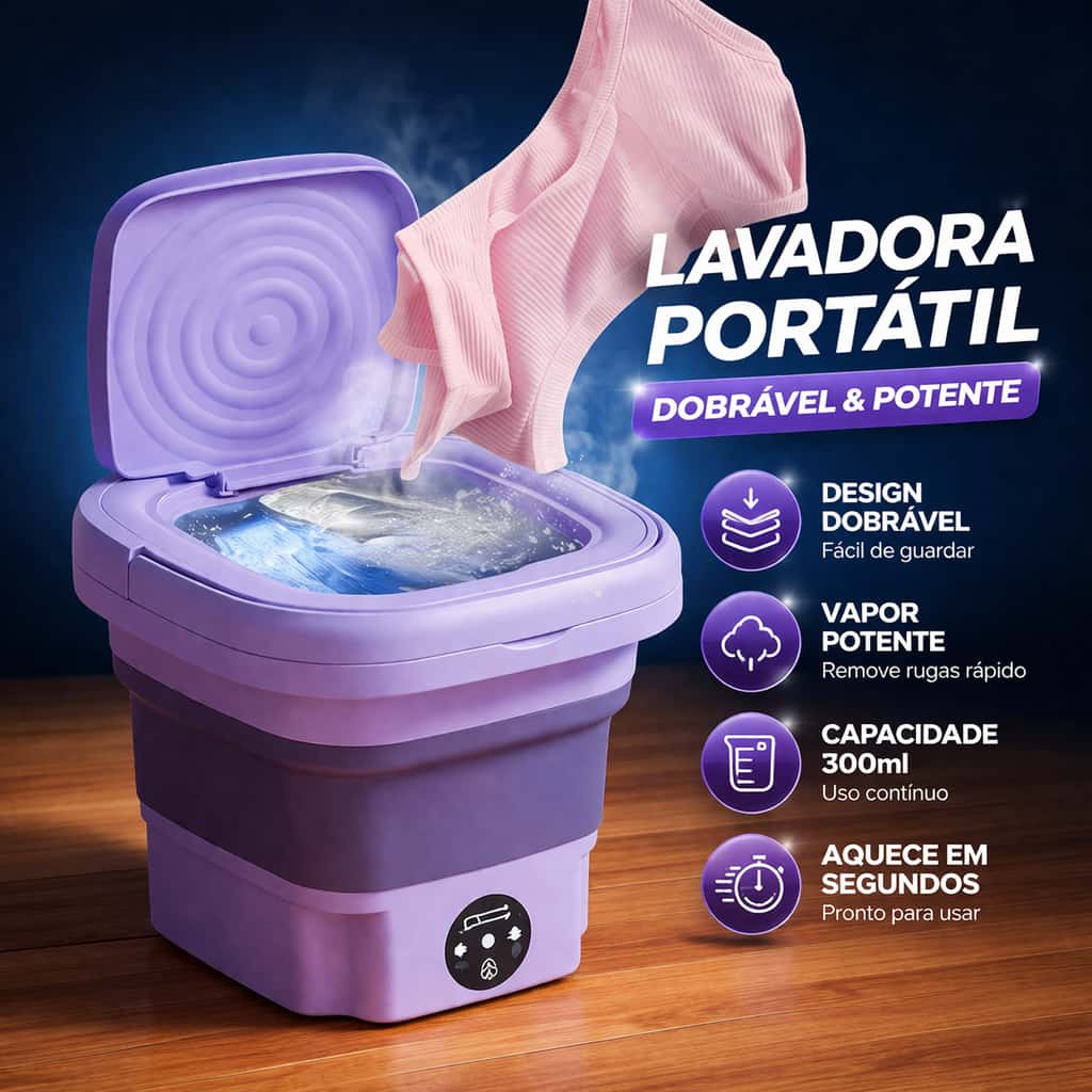Mini Máquina de Lavar Roupas 11 llitro 110V/220V Centrifuga Dobrável Portátil Moderna Para Roupas, imagem 1 de 1