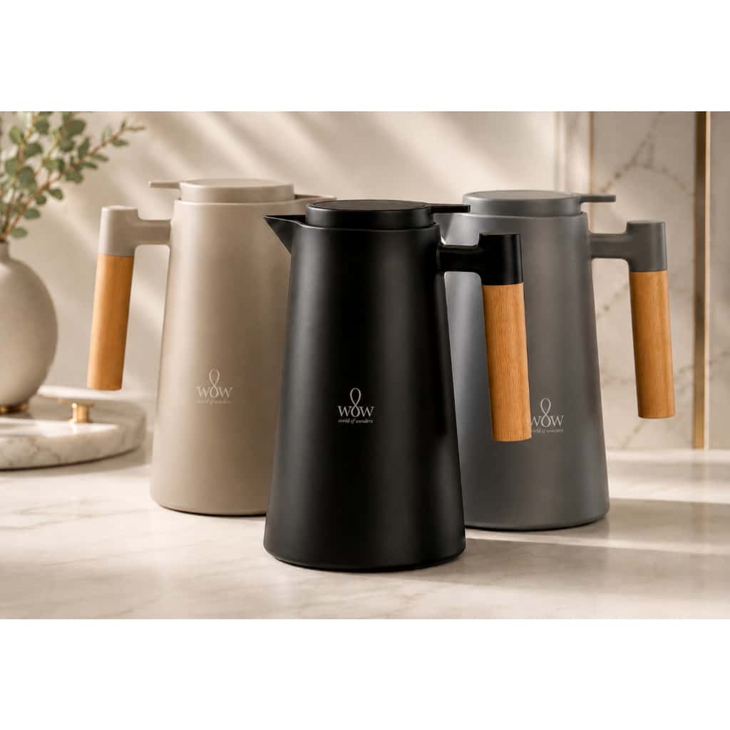 Garrafa Térmica Cabo Madeira Para Café 1l, imagem 1 de 1
