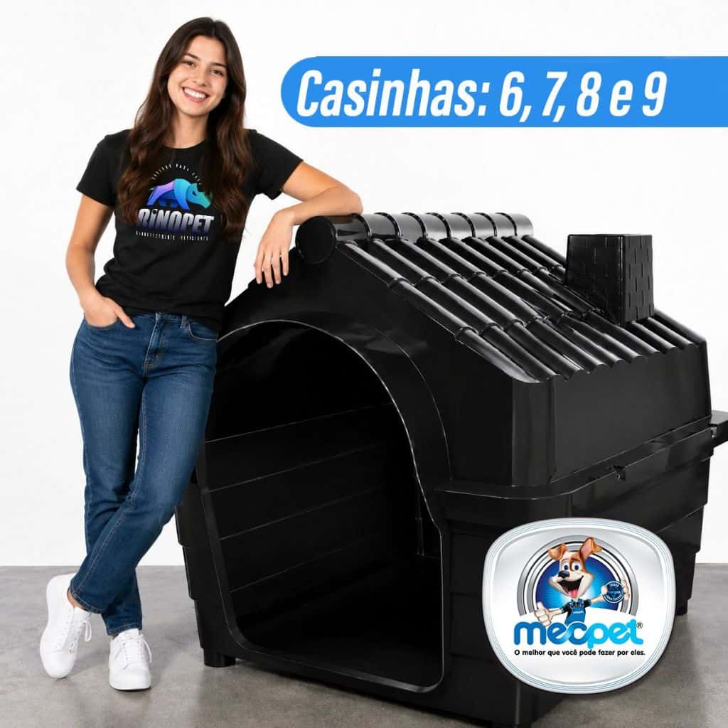 Casa Casinha Plástica Para Cachorro N6 N7 N8 N9 Porte Médio e Grande Extra Grande Big, imagem 1 de 1
