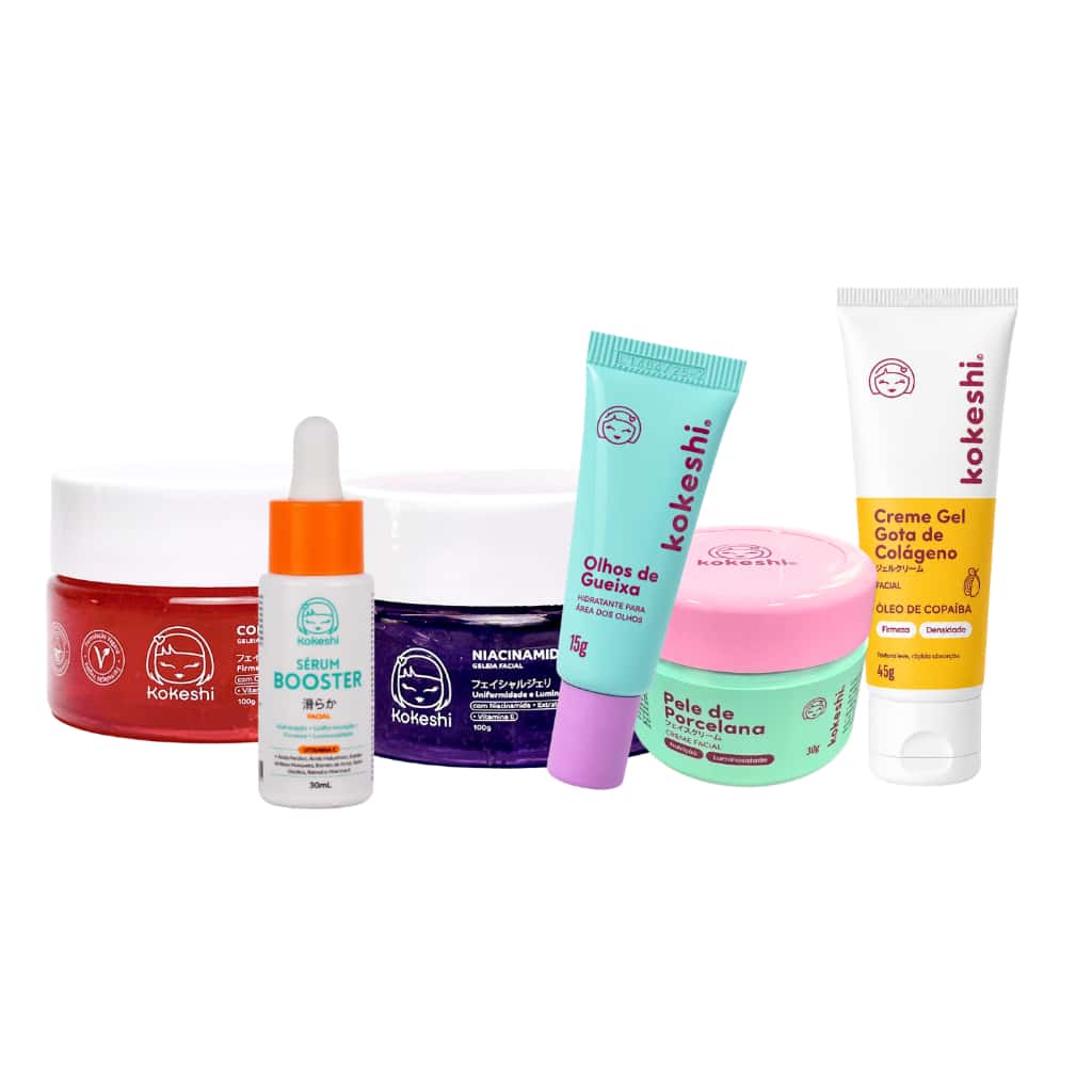 Kit Skincare Kokeshi Cosméticos Completo 6 Itens Hidratação e Tratamento Facial, imagem 1 de 1
