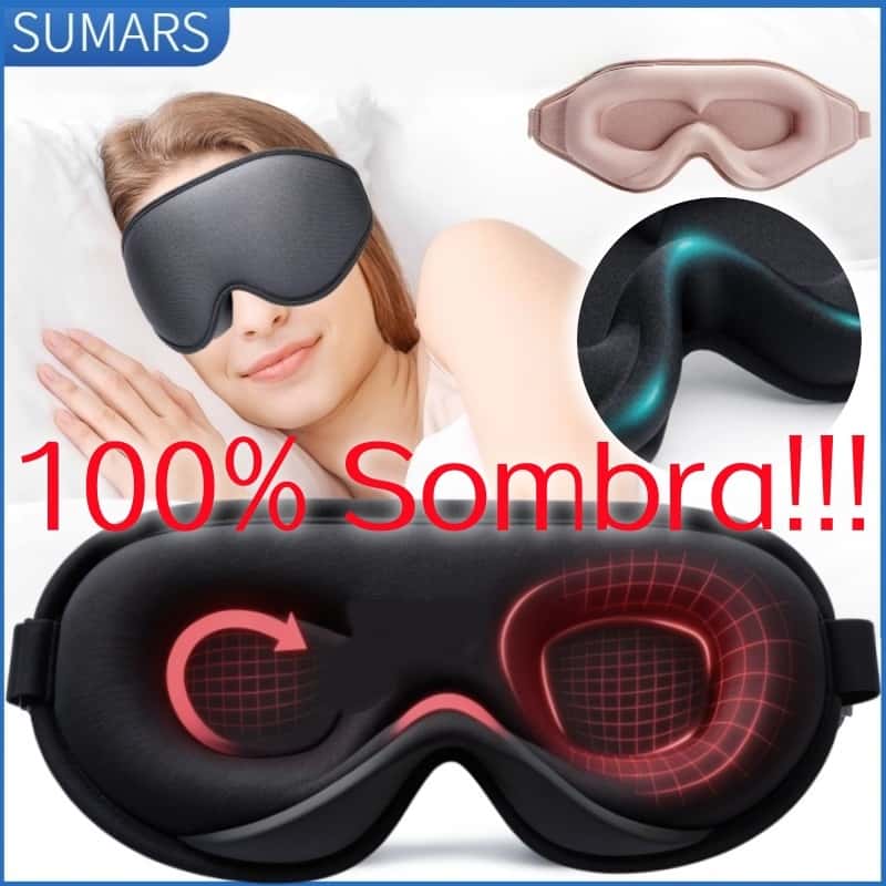 Máscara 3D de Espuma para Dormir, Tapa-Olho Blackout Total, Confortável e Zero Pressão, imagem 1 de 1