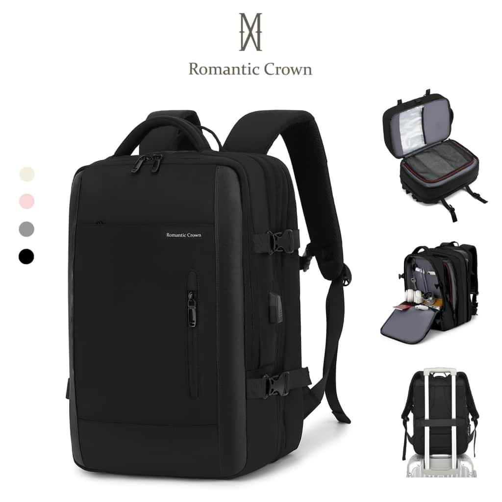 ROMANTIC CROWN Mochila de Viagem MascuIino e Feminina ImpermeaveI Reforçada Executiva para Notebook, imagem 1 de 1
