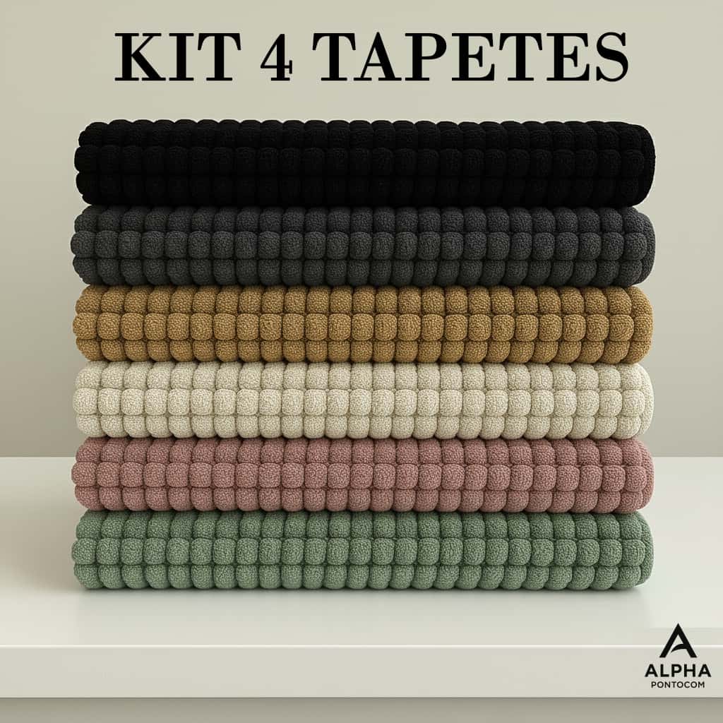 Tapete Bolinha KIT 4 Unidades Microfibra Banheiro Popcorn 38x58 Antiderrapante Macio Alta Absorção, imagem 1 de 1
