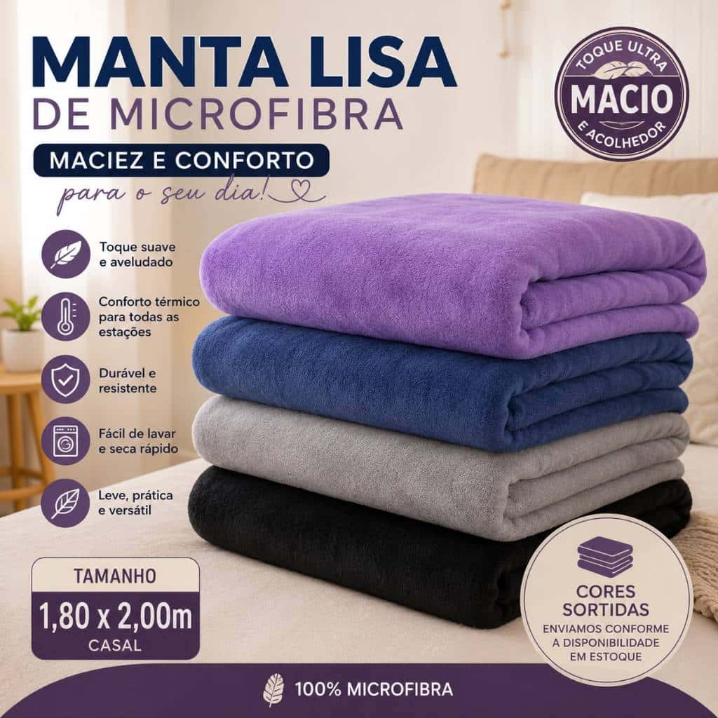 Manta Cobertor Casal Microfibra 1,80x2,00 Multi Cores Super Fofinha, imagem 1 de 1