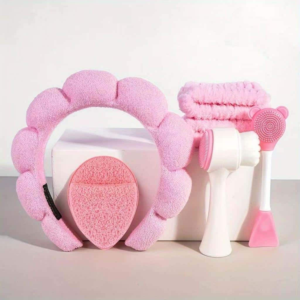 Kit Spa Facial 6 Peças Skincare Completo Limpeza e Massagem Relaxante Limpeza de Skincare Essencial, imagem 1 de 1