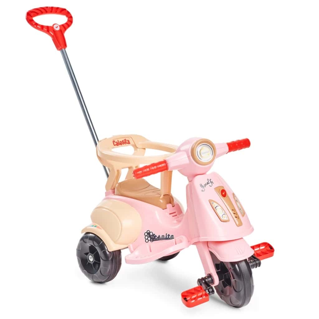 Triciclo Infantil Andador Carrinho De Passeio Motoquinha Totoka Buzina Pedal Haste Calesita, imagem 1 de 1